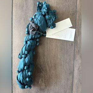 Eileen Fisher NWT Teal Silk Scarf